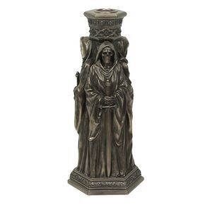 The Deaths Macabre Triple Skeleton Grim Reaper Single Taper Candle Holder